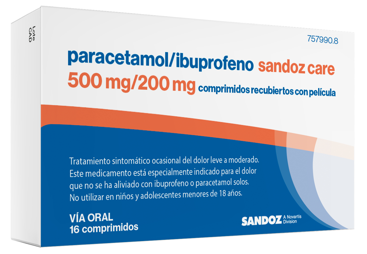 Sandoz lanza Paracetamol/Ibuprofeno Sandoz Care 500mg/200 mg, el primer  medicamento sin receta médica que combina paracetamol e ibuprofeno a esta  dosis